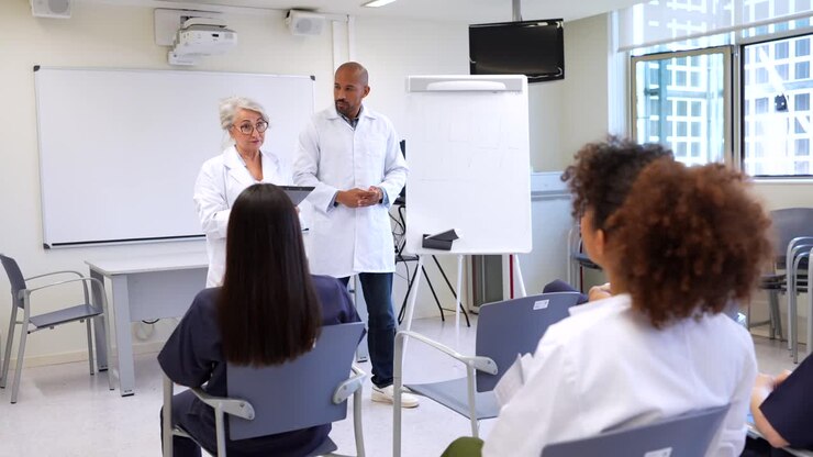 Medical Professionals in a Classroom Setting