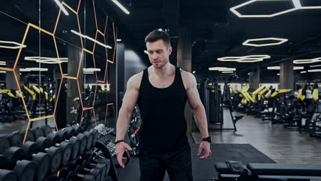 man bodybuilding weight lifting in a gym, fitness training