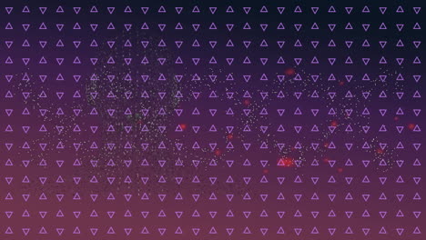 animation of dna helix, circle, geometric shape over floating nucleotides over abstract background