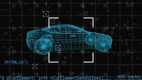 Animación-De-Procesamiento-De-Datos-Y-Coche-Digital-Sobre-Fondo-Negro