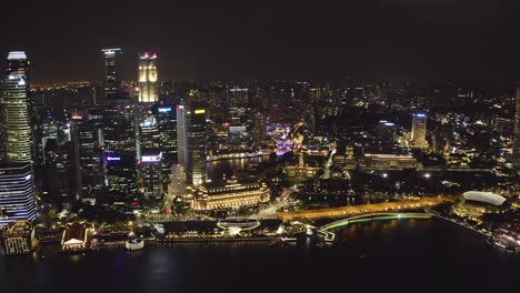 città di notte drone singapore 02