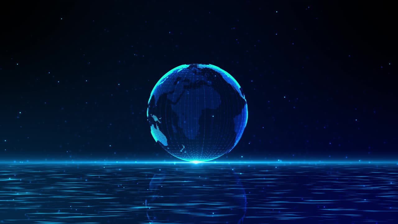 Digital cyberspace 3d big data earth globe futuristic earth globe worldwide 5g communications signal