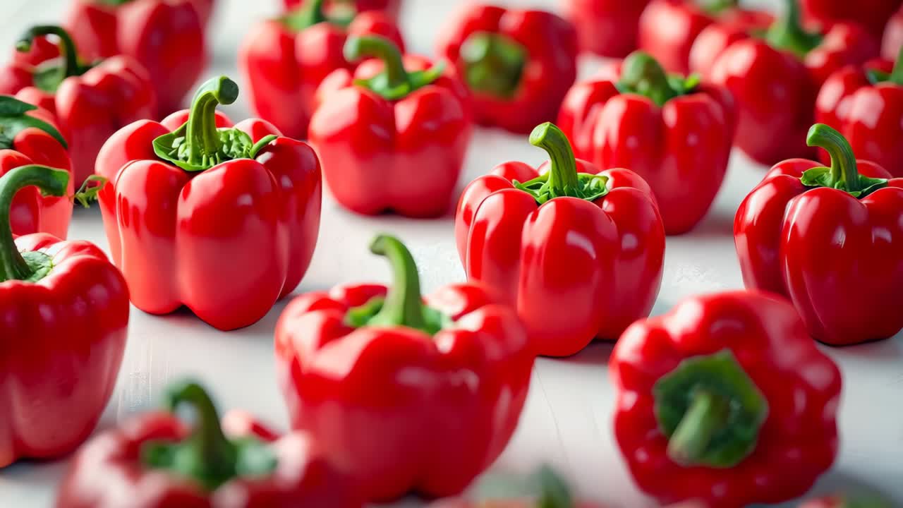 테이블 위에 앉아 있는 은 고추 한 어리