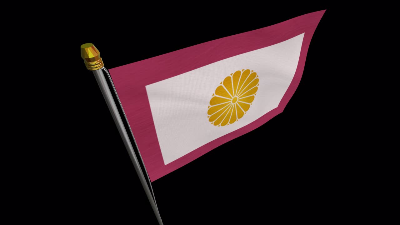 왕위 왕자 발 루프 비디오 바람에 날아다니며, 4k uhd 슬로 모션 비디오와 알파 채널.