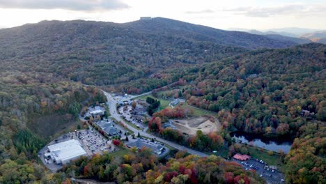 banner elk nc, carolina del norte área de empuje aéreo en el otoño