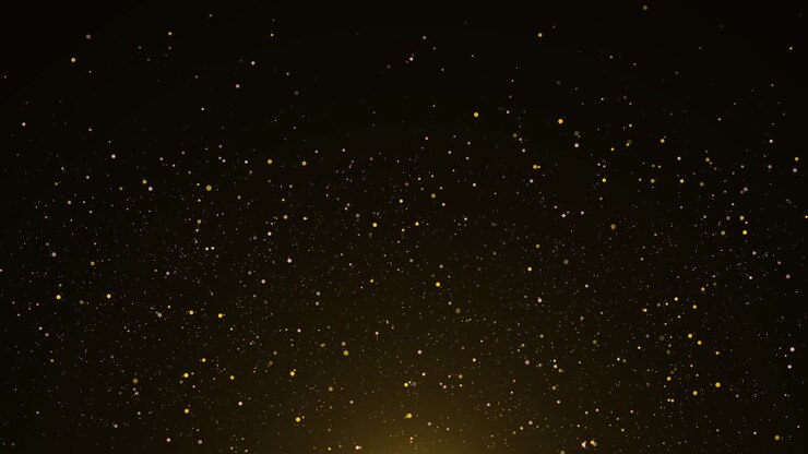 Golden Glittering Particles Background