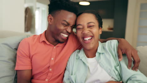 Love,-happy-and-couple-with-popcorn-play-with-food