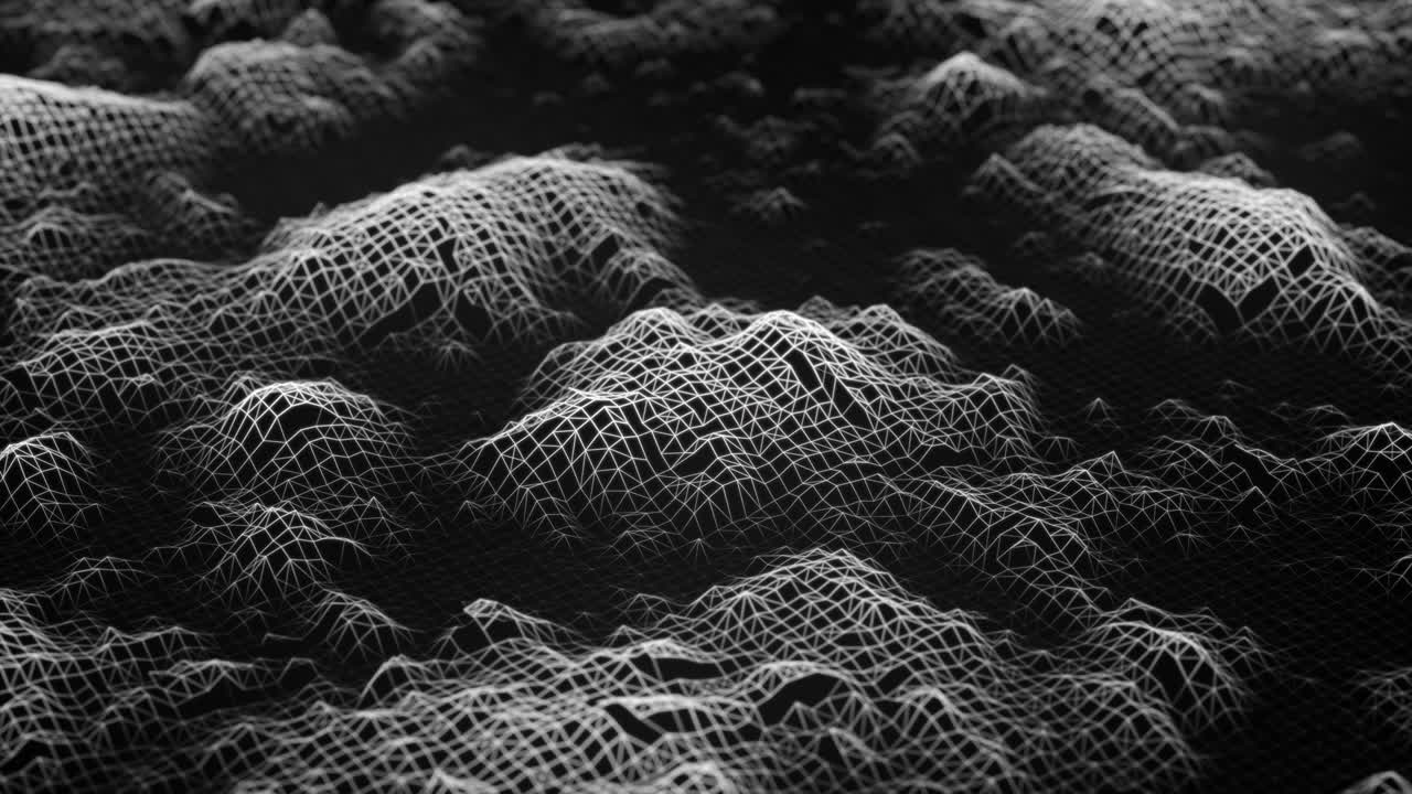 líneas rotas en blanco y negro que se mueven al azar. animación de bucle 4k