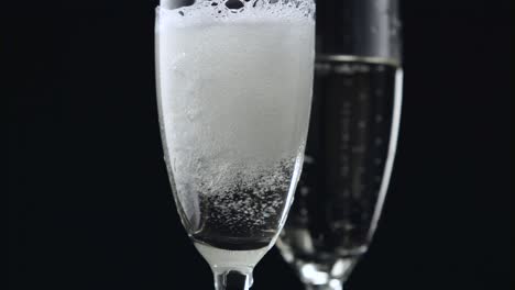 champagne flutes with bubbles