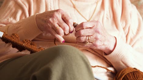 grandmother knitting