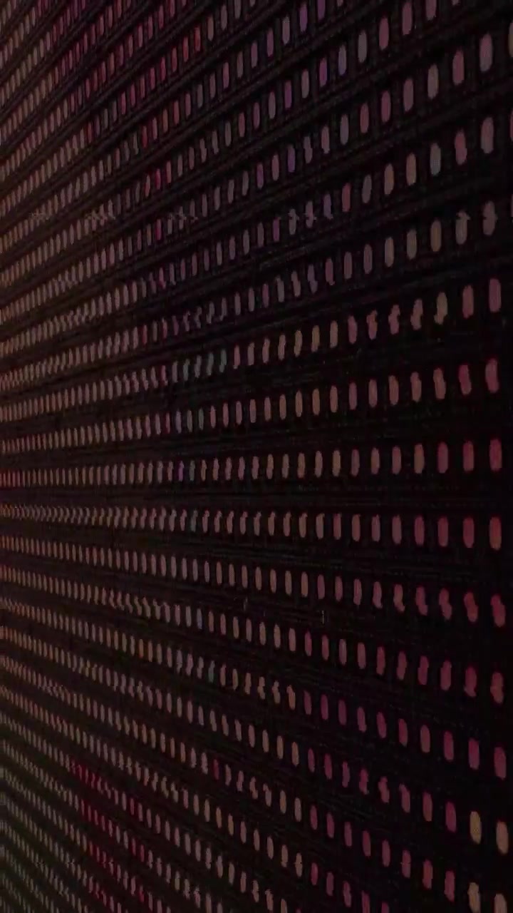 Abstract Digital Glitch Effect on Dark LED Screen