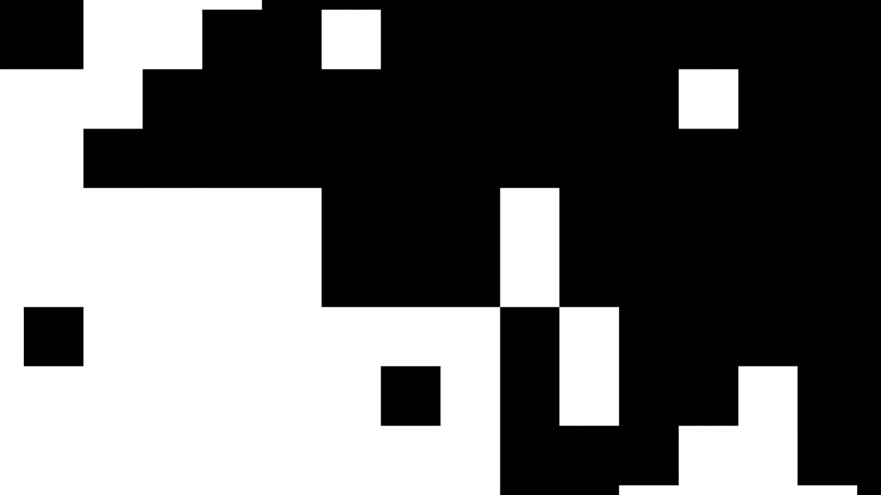 Dynamic Black and White Pixelated Block Reveal Transition