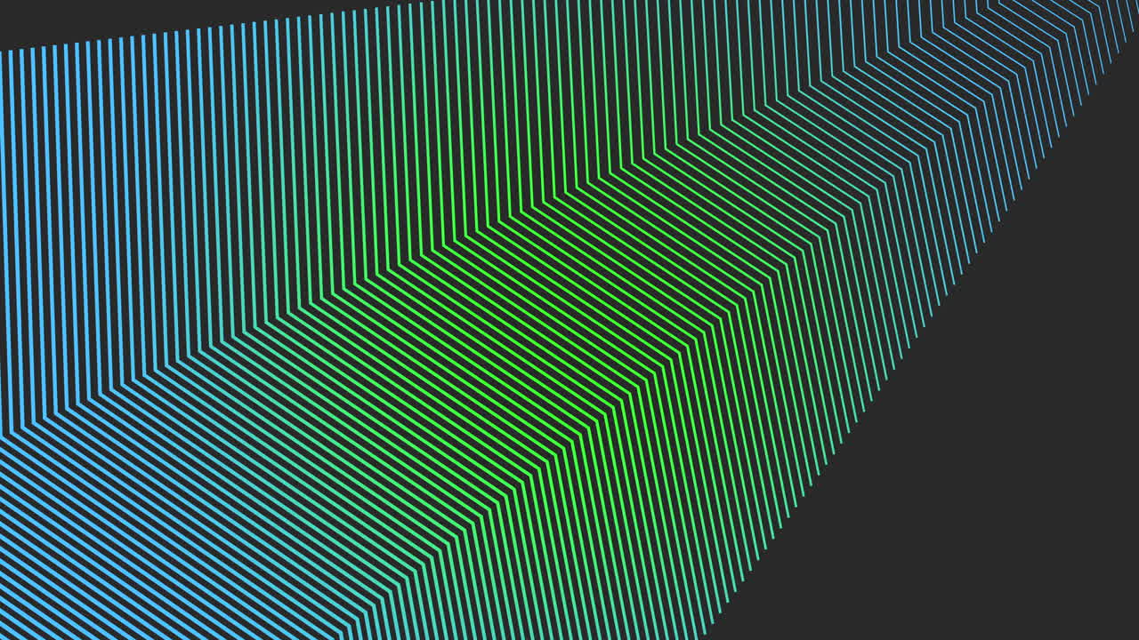Illusion blue and green retro lines pattern