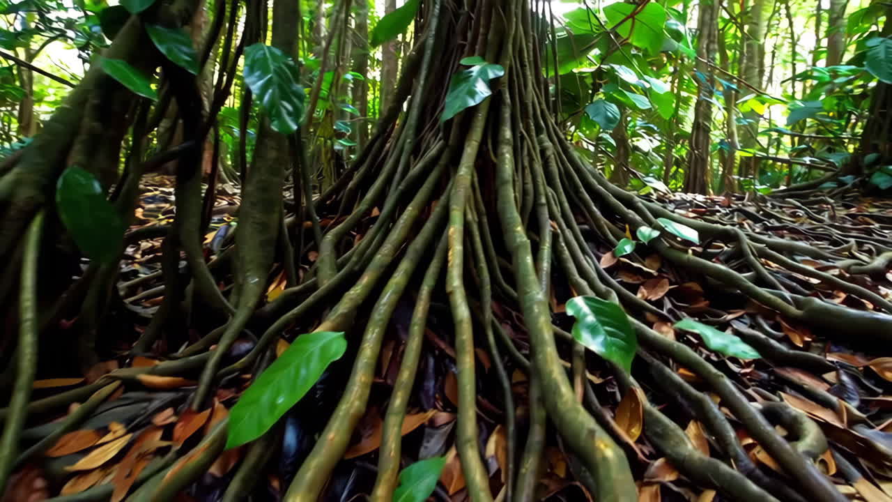 Intricate Roots of a Tropical Rainforest Tree