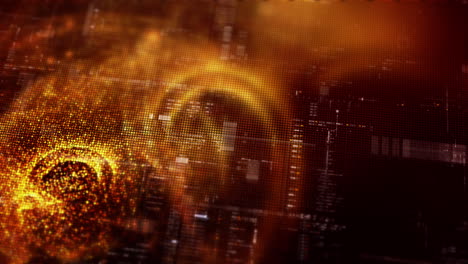 abstract particle motion with vibrant colors, digital flowing particles, vr, futuristic sci-fi, tech innovation, and immersive cyber space background