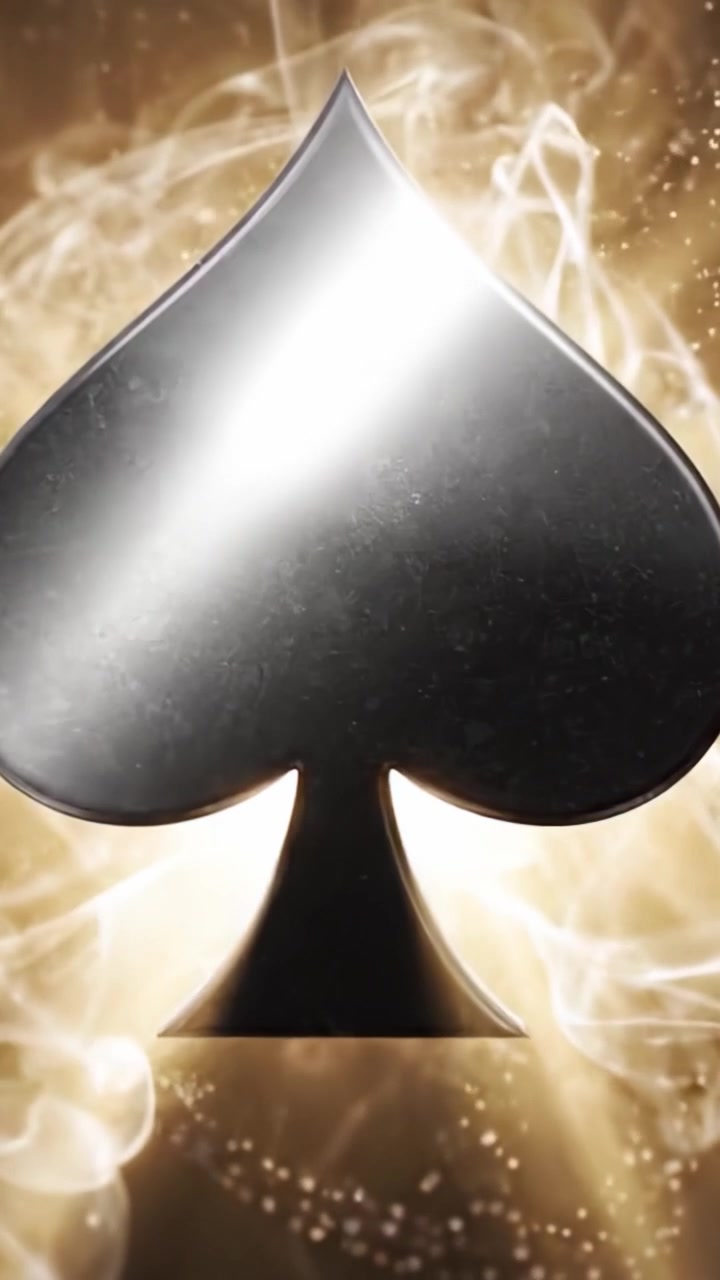 An Elegant Representation of the Iconic Spade Symbol Surrounded by Mysterious Smoke Effects, Perfectly Capturing the Aura of Mystery and Intrigue in Gaming or Card Play.