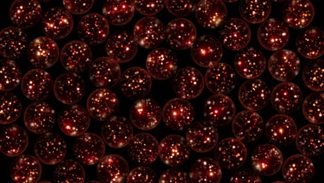 shining gold particles in balls. movement in a circle in different directions. shimmer and shine. abstract background for new year and christmas.