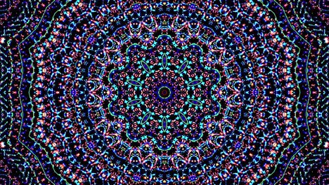 piękny abstrakcyjny kaleidoskop, który świeci, promieniejące światło, które reguluje subtelne ruchy