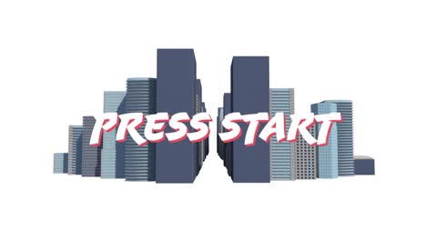 animación de la prensa comienzo sobre la ciudad moderna digital