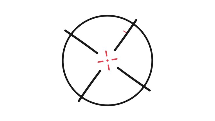 Animated Crosshair Target Reticle Loading on White Background