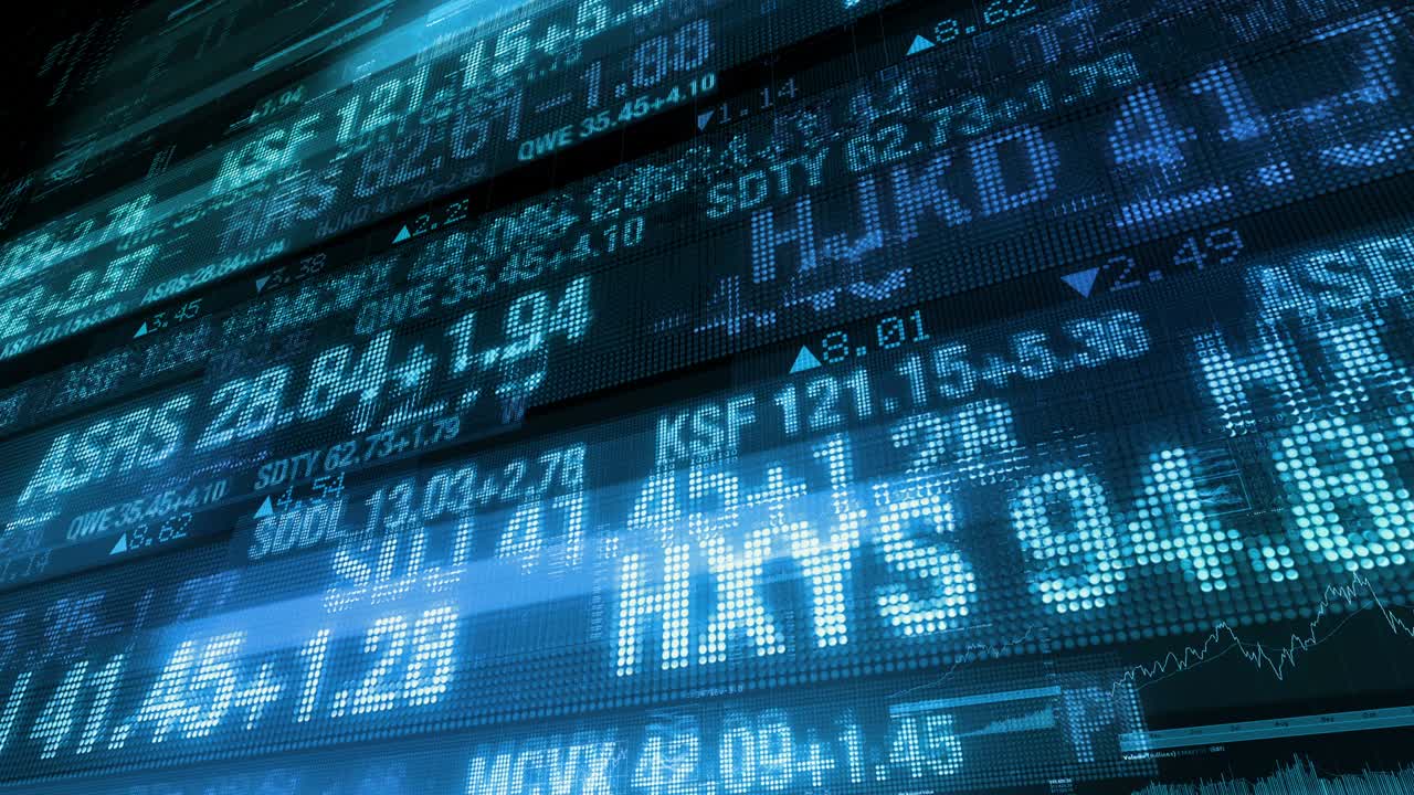 Stock Market Tickers - Digital Data Display Background