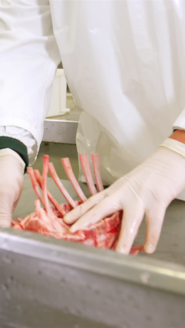 도자기 가 작업장 에 은 고기 를 배열 하고 있다