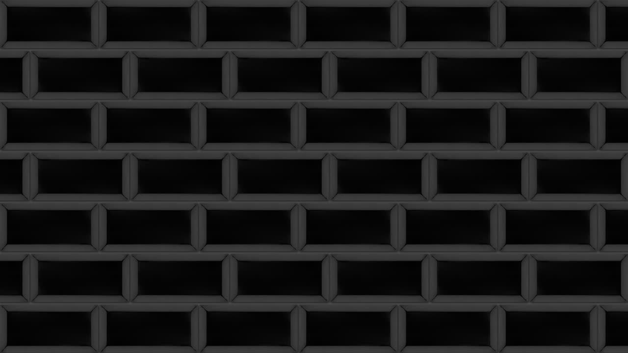 콘크리트 벽에 검은 벽돌 패턴