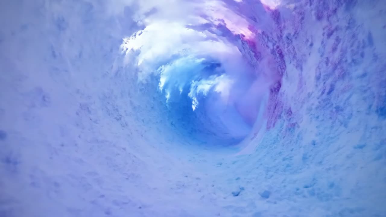 Abstract Tunnel of Ice and Snow