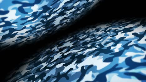 fondo de patrón de camuflaje azul. concepto de uniforme militar. línea abstracta y textura de onda. animación de bucle.