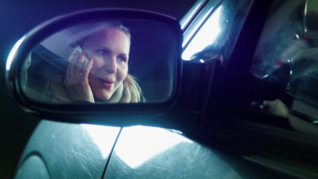 The Girl Gets Into The Car And Starts Speaking