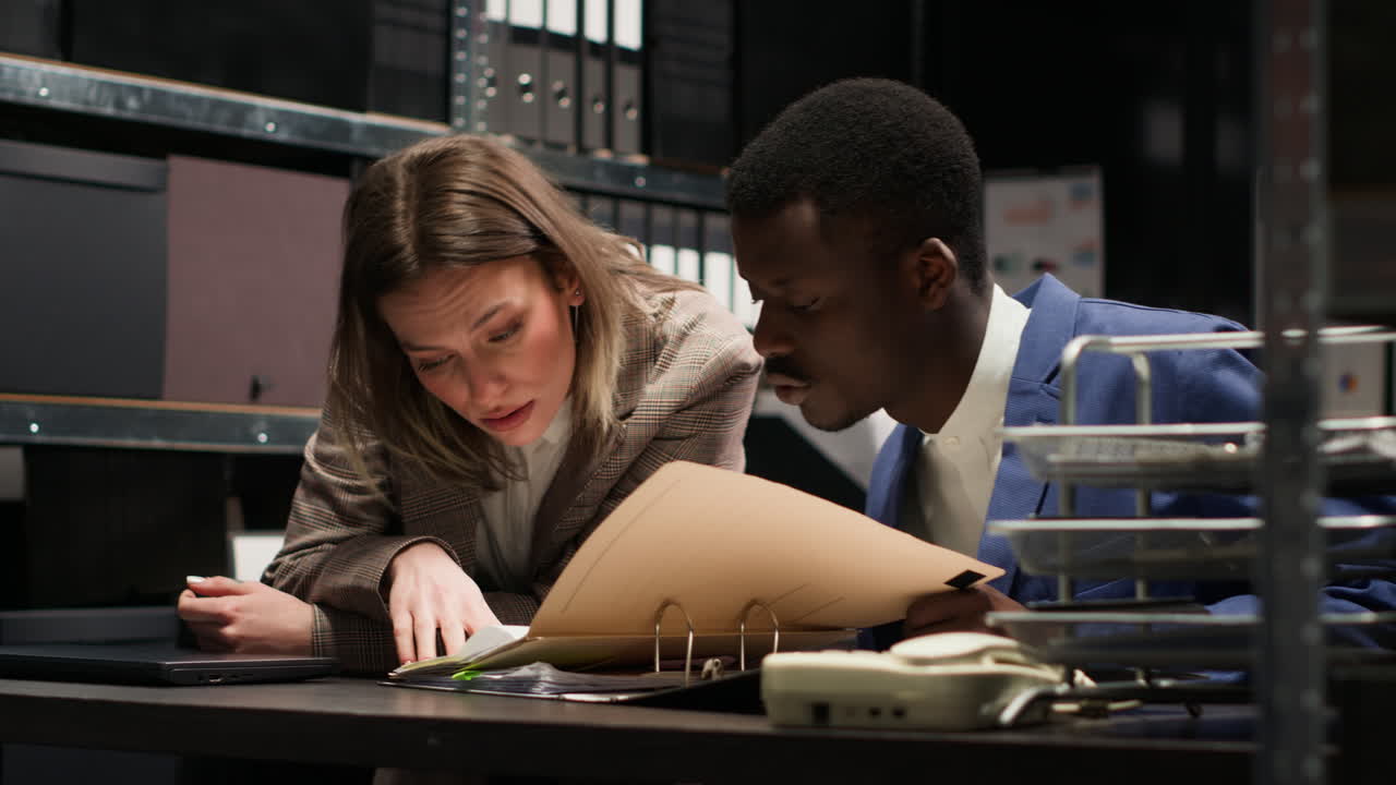 Office Workers Reviewing Documents