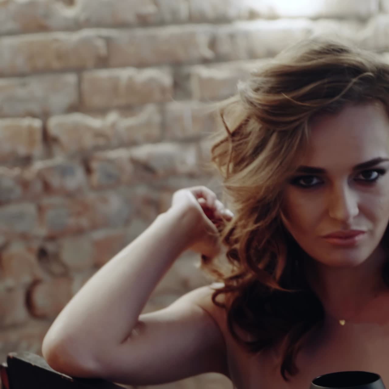 Witch sitting by the table