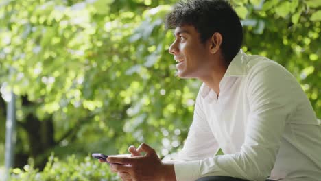 Srilankan-dealing-with-anxiety-talking-to-oneself-holding-phone