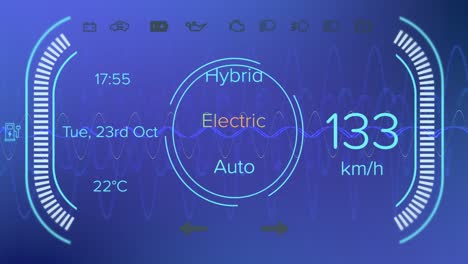 animation of electric car data processing and networks of connections