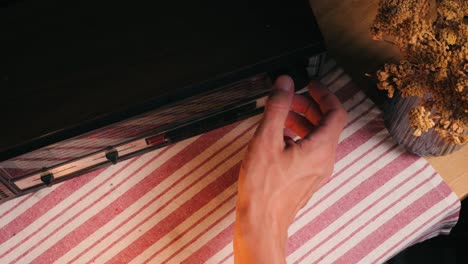 adjusting an old radio