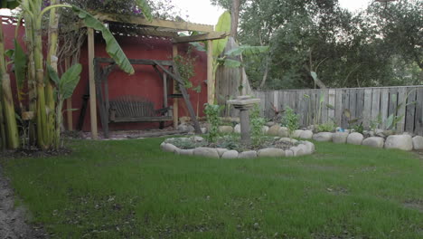 long term time lapse of a new lawn growing in a backyard setting in oak view california