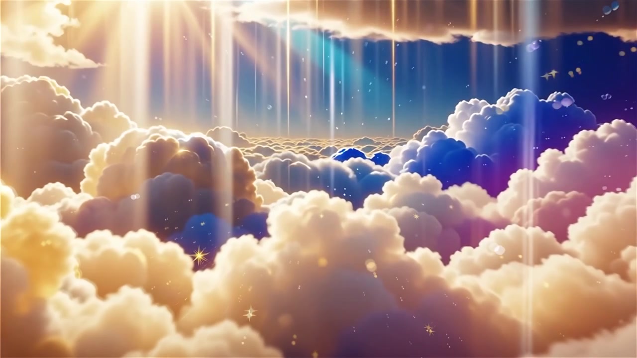 Christian Heavenly Light Worship Background