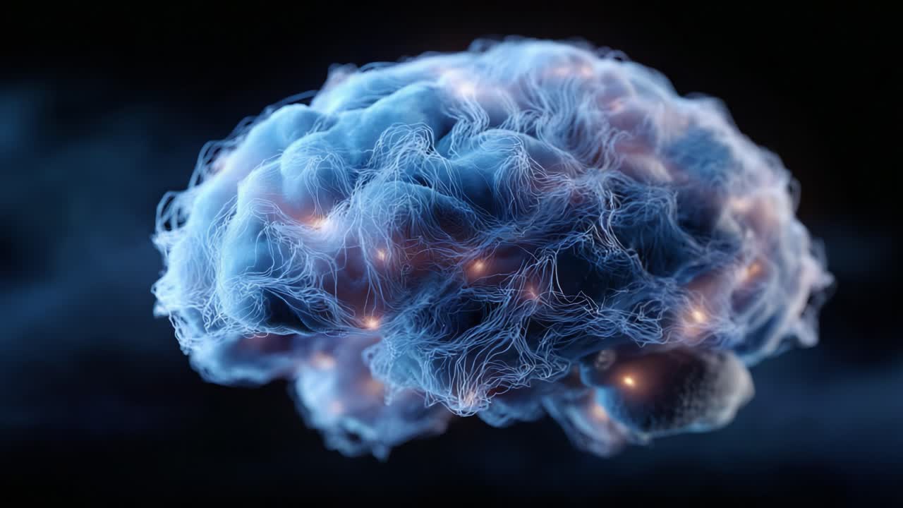 Exploring the Intricacies of the Human Brain: A Stunning Visualization of Neural Connectivity and Cognitive Function in a Glowing, Ethereal Representation