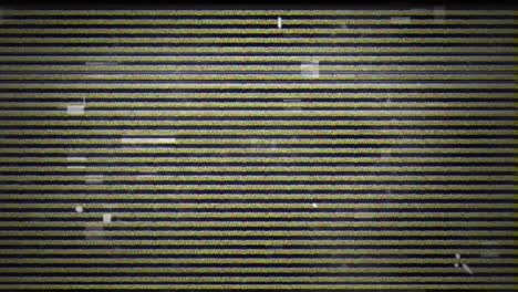 Animation-of-screen-with-glitch-and-flickering-pattern-on-black-background