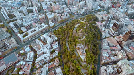 saint lucia park surrounded by urban cityscape, day, aerial view