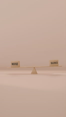 veritcal video of noise and silence balancing on seesaw