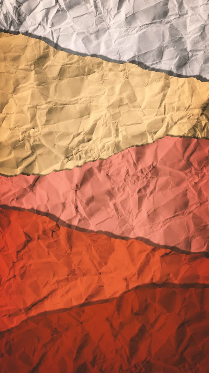 Vertical warm 3D paper cut animation for TikTok and social media. Professional terracotta earth tones background with seamless motion