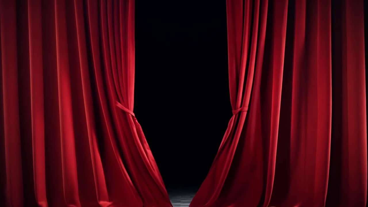 Red Curtains on a Stage