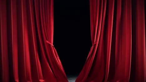 red curtains on a stage