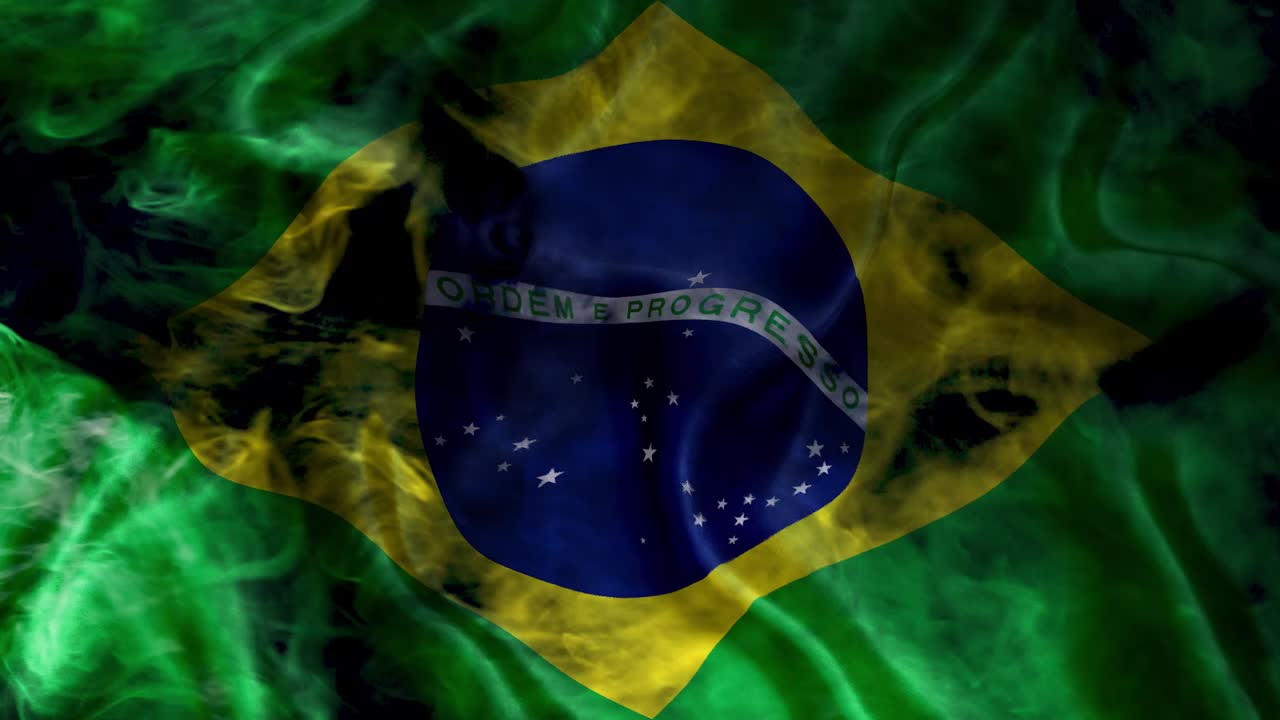 Vifter med det brasilianske flag