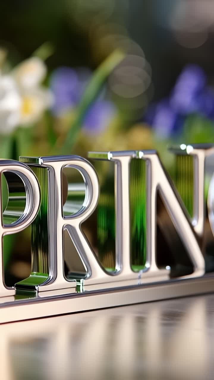 A Beautiful Close-Up of Elegant Letters Surrounded by Vibrant Flowers Representing the Theme of Spring and Nature's Renewal in a Soft Focusing Environment
