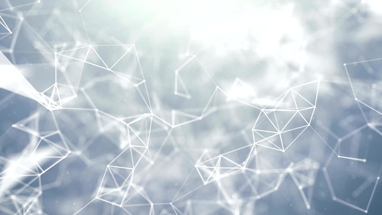 White Abstract dotted and connection lines Plexus abstract network technology motion background