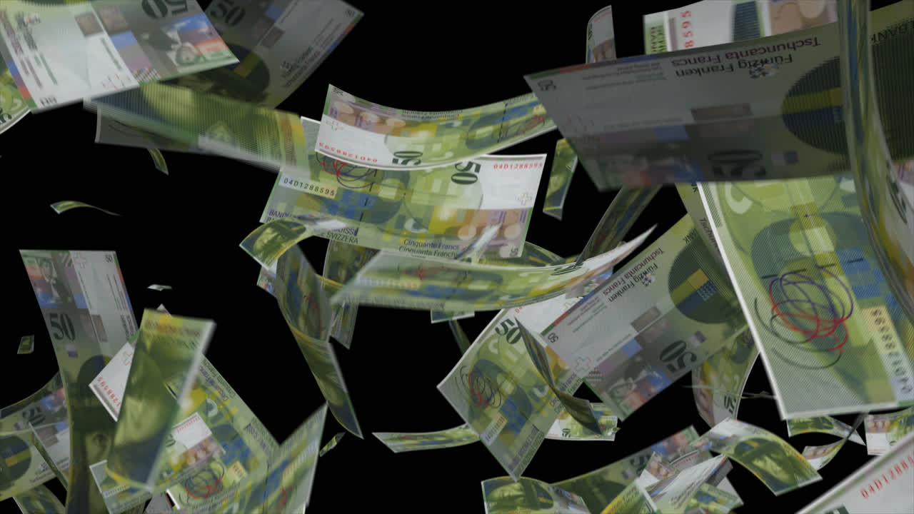 Swiss Franc Bills Falling