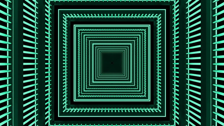 Technological Looped Abstract Background Hallway