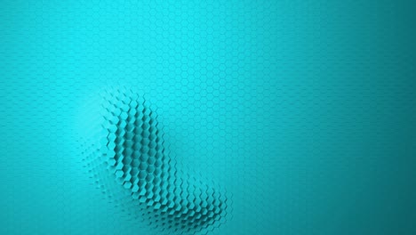 blue minimalism. loading circle icon animation. a mosaic surface with moving hexagons. abstract geometric background. cells. wave. animation of the loop. 4k. 3d animation for business presentation.